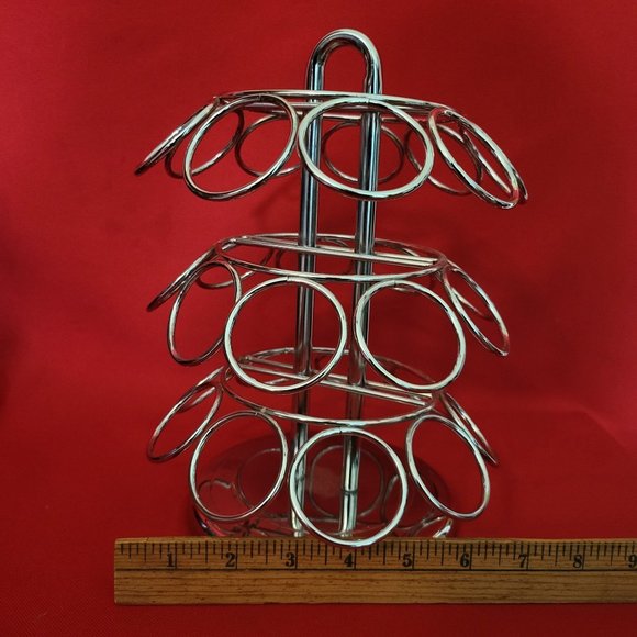 Coffee Pod Holder 27 Chrome Spinning Carousel Countertop - Picture 10 of 10